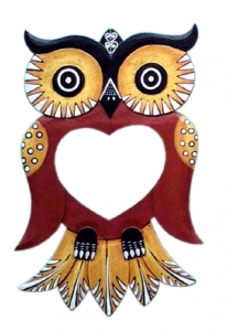 Antique Mirror Wooden Owl, Antique Mirror Owl Glass Circle, Antique Wooden Owl Hand Carved Mirror, Owl Wall Mirror, Vintage Celestial Wooden Owl Mirror, Wood Mirror Owl Wall Mounted