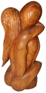Wood Carving Couple Human