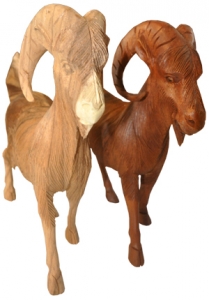 Wood Carving Sheep Statue