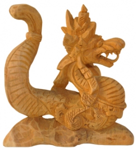 Wood Carving Dragon Decor