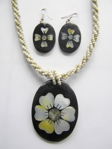 Bali Necklace Bead Pendant Set Bali