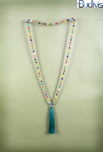Tassel Necklace Wood Bead