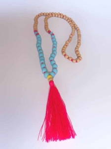 Beaded Tassel Necklace Stone