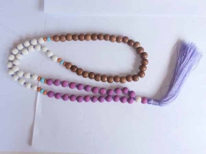 Beaded Tassel Necklace Stone