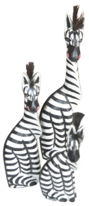 Zebra Set of 3 Animal Statue