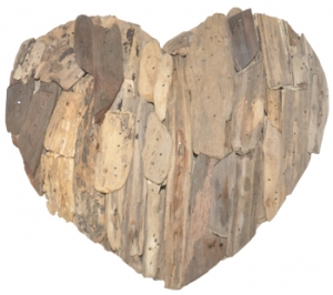 Heart Recycled Driftwood