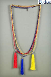 Long Neon Tassel Necklace