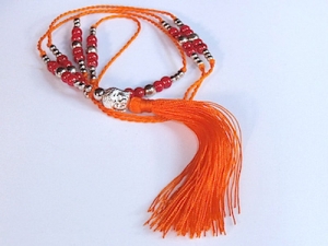 Beaded Tassel Necklace Layered