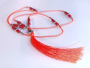 Beaded Tassel Necklace Layered