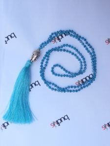 Long Crystal Tassel Necklaces Buddha