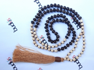 Long Wooden Bead Tassel Necklaces