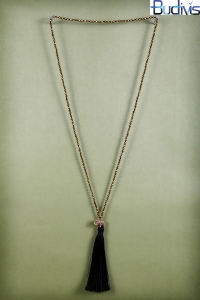 Long Crystal Tassel Necklace Elephant