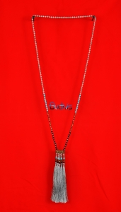 Long Beaded Crystal  Multi Tassel Necklaces