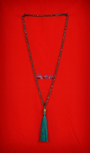 Long Beaded Crystal Tassel Necklaces Buddha