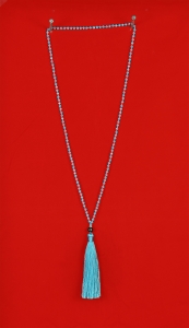Long Crystal Tassel Necklace with fresh Water