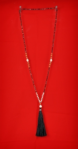 Long Tassel NecklaceRudraksha with Pearl