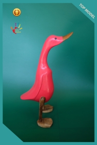 For Sale Full Painted Wood Duck, Wooden Duck, Bamboo Duck, Bamboo Root Duck,