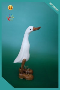 Interior Full Painted Wood Duck, Wooden Duck, Bamboo Duck, Bamboo Root Duck,