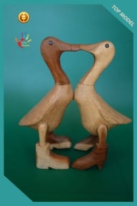 For Sale Ornament Natural Couple Wood Duck, Wooden Duck, Bamboo Duck, Bamboo Root Duck,