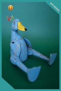 For Sale Top Model Blue Washed Wood Duck, Wooden Duck, Bamboo Duck, Bamboo Root Duck,