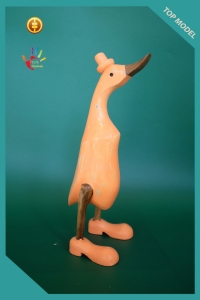 Best Selling Wood Duck, Wooden Duck, Bamboo Duck, Bamboo Root Duck, Hand Washed Finishing Painted
