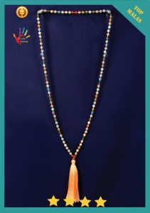 Mala 108 Agate Long Hand Knotted Necklace