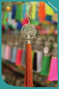 Bali Art Tree Tassel Keychain