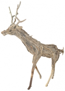 Deer Decor Recycled Driftwood