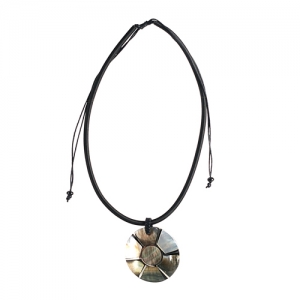 Bali Shell Resin Pendant With Cord Sliding Necklace Wholesale