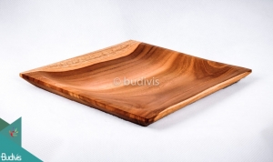 Wooden Plate Square Medium