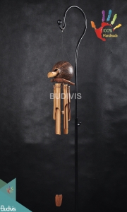 Top Outdoor Hanging Coco Turtle Bamboo Wind Chimes