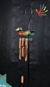 Production Outdoor Hanging Wood Duck Bamboo Wind Chimes