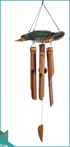 Best Outdoor Hanging Wooden Turtle Carved Bamboo Wind Chimes