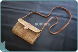 Solid Ata Natural Brown Wallet Sling Bag